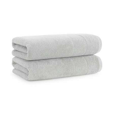 MONARCH BRANDS Turkish Bath Towels, 30in x 60in, Solid , Gray, 2PK PNP-BT-TS-3060-18-GRY